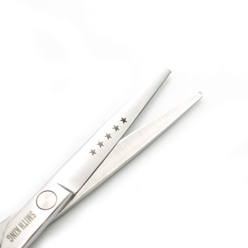 Smithking 6.0 Inches Hair Cutting Scissors Set with Combs Lether Scissors Case,Hair cutting shears Hair Thinning shears For Personal and Professional (Silver) - Image 5